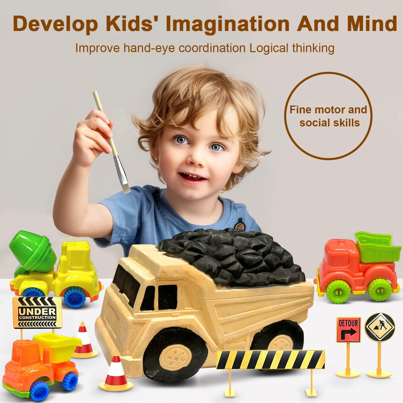 STEM Construction Truck Toy Kit with Surprise Truck