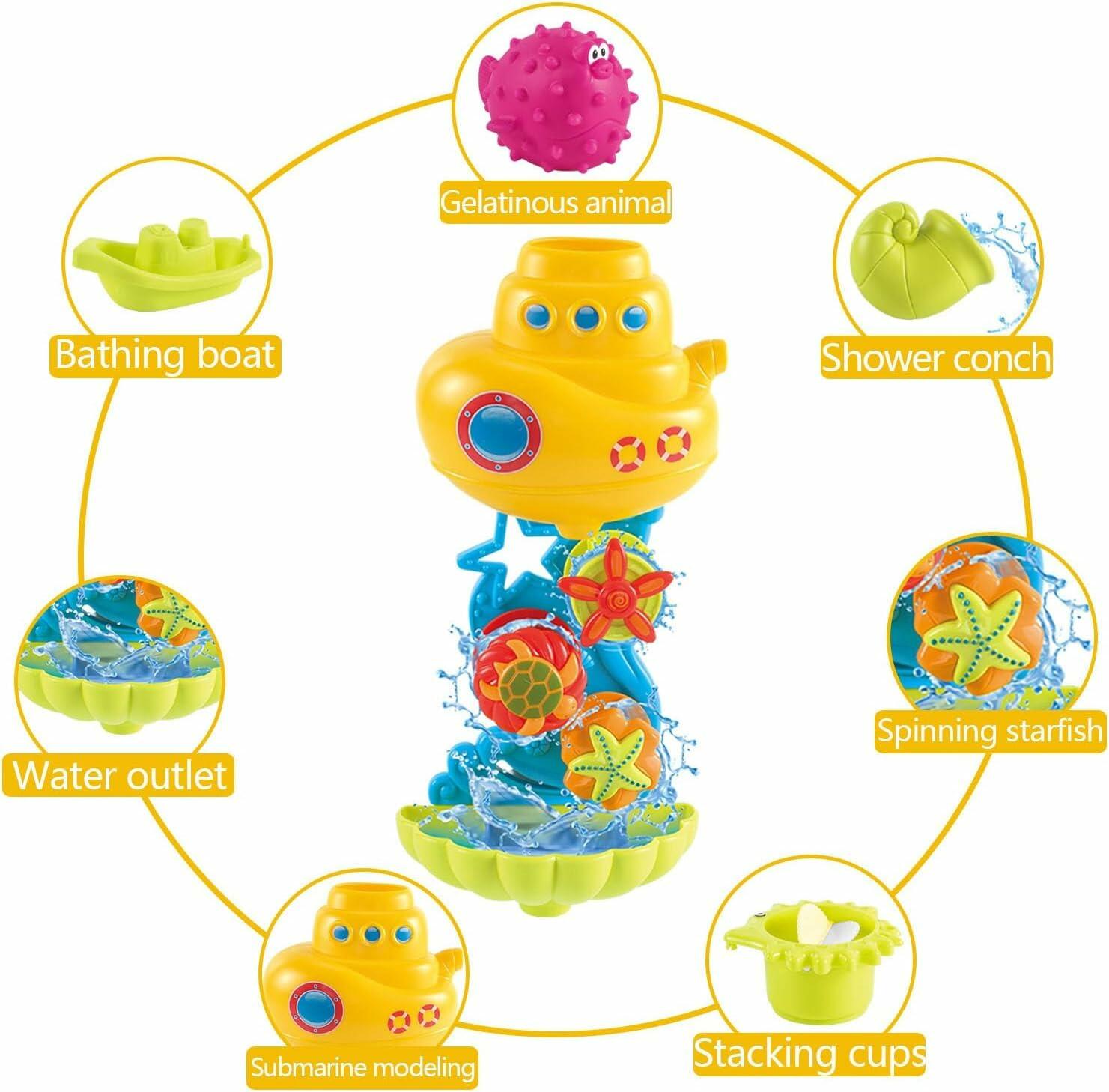 Cosaway Baby Bath Toys Ocean Animal Sprinkler Beach Pool Set 6-12 Months