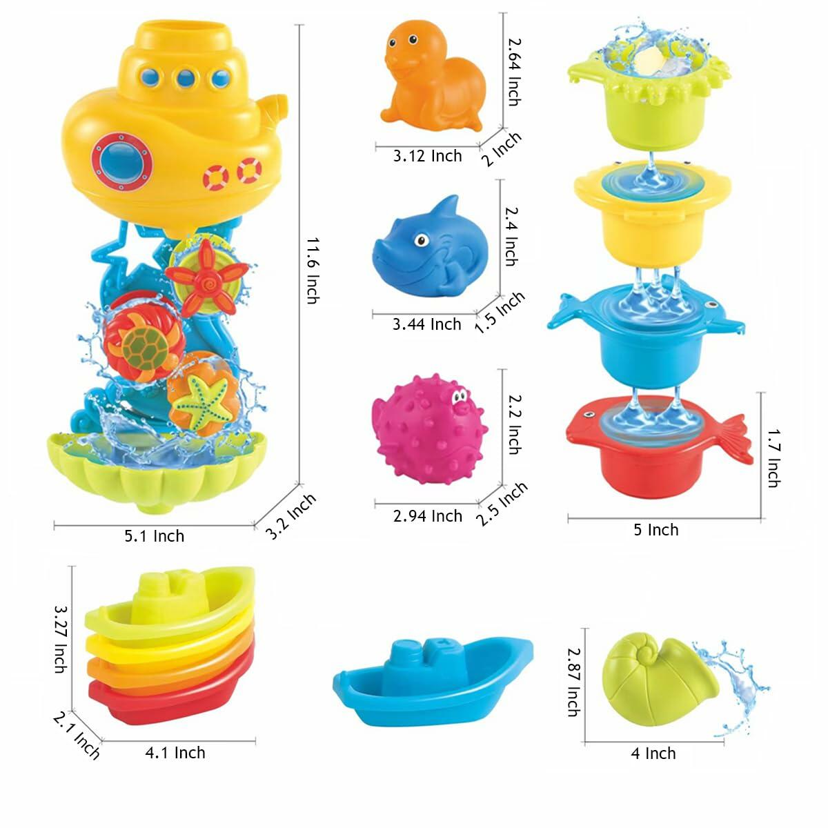 Cosaway Baby Bath Toys Ocean Animal Sprinkler Beach Pool Set 6-12 Months