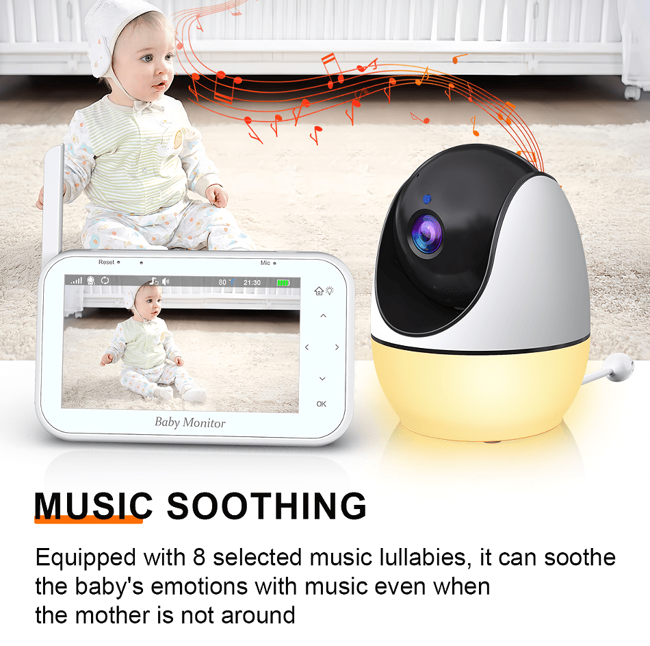 PSABM200S Baby Motion & Temperature Monitor – 4.3" HD