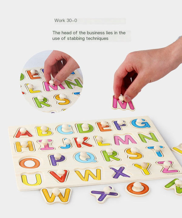 Montessori Pegged Wooden Puzzle Board for Kids